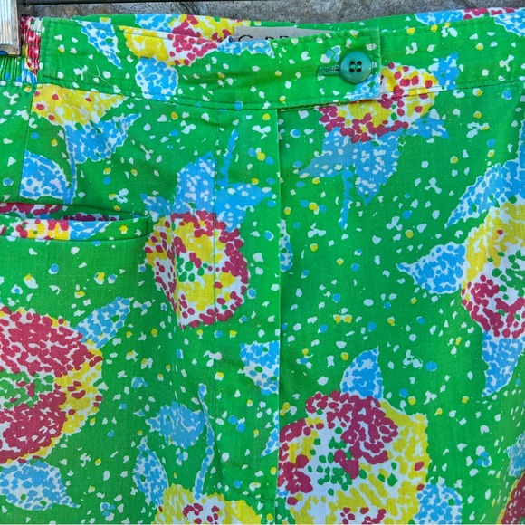 Vintage Gordon of Philadelphia spring green printed straight leg pants. - Picture 2 of 5